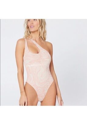 L*Space Phoebe Printed Classic One-Piece Swimsuit in All Swirled Up Size 4 NWOT
